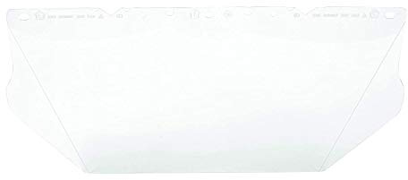 MSA 10115836 V-Gard Visor - General Purpose, Polycarbonate (PC), Clear Tint, Contoured, 8 x 17 x 0.04, Impact-Rated & Limits Splash, Durable & Replaceable UV-Protected Hard Hat Accessory