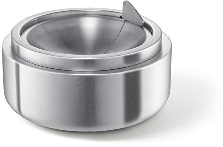 ZACK 50162 CONTAS Kipp-Aschenbecher, Edelstahl matt, 13cm