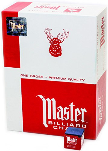 Master/Taco de Billar Tiza de Billar, Bruto Caja, Cubos de 144, Azul