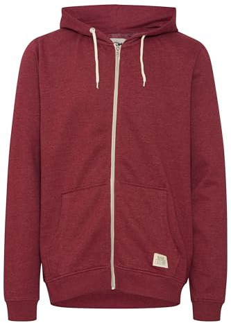BLEND Sweatjacke huvtröja för män, Röd – Rot (Zinfandel 73006), S
