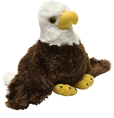Wild Republic Hug’EMS Águila Calva, Mini Peluches, Peluches Suaves y Blanditos, 17 cm, Regalo para Bebés Original, Muñecos de Peluche, Relleno Elaborado con Botellas de Agua Recicladas