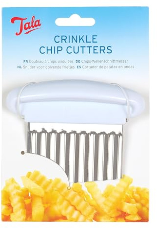 Tala Stainless Steel Crinkle Chip Cutter Blade, Perfect Tool for preparing Potato's and Vegatables with a Crinkle Cut Design, The Wavy Design with Help add Extra Style to Cooks and Prepared Foods