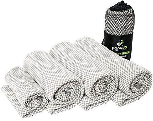 pandoo bambu resehandduk | Ultralätt, extremt absorberande, antibakteriell och snabbtorkande | bättre än konventionella mikrofiber | sport, resor, vandring och badhandduk
