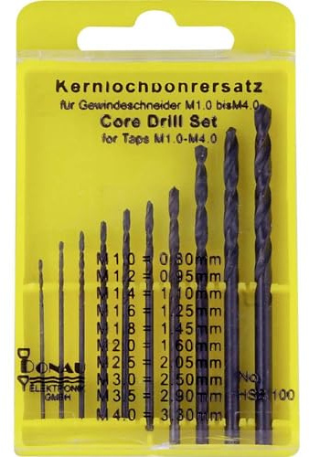 Donau Elektronik HSS100 kärnborr set 10-TLG. för vattenkranar M1-M4, flerfärgad