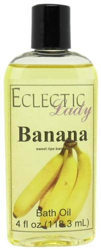 Banana Bath Oil - Scented Body Oil - Relaxing & Moisturizing Bathing Oil - Fragrance Body Oil For Dry & Rough Sensitive Skin - 4 oz