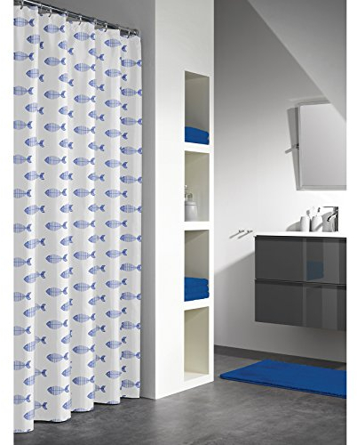 Sealskin Textil Duschvorhang Nemo, Farbe: Blau, B x H: 180 x 200 cm