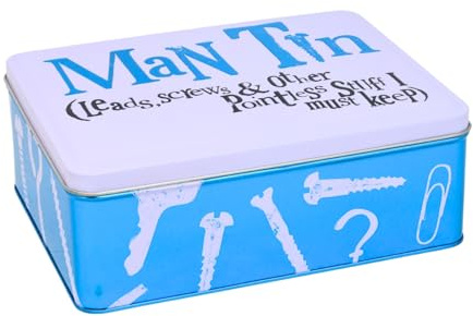 The Bright Side Man Tin storage box White