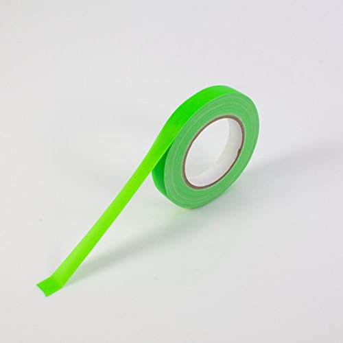 Gaffa Tape neongrün uv-aktiv, 19mm x 25m, wasserabweisend - Gewebeklebeband / Gaffer Klebeband - showking