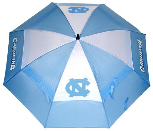 Team Golf NCAA North Carolina Tar Heels Golf Umbrella 62 Golf Umbrella with Protective Sheath, Double Canopy Wind Protection Design, Auto Open Button