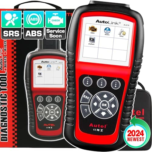 Autel AutoLink AL619 OBD2 Scanner Code Reader, 2023 Newest ABS SRS Airbag Car Diagnostic Scan Tool, 10 OBDII Test Modes, Turn Off Check Engine Light, Live Data, Upgraded of AL519/ AL319