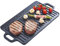VonShef Reversible Griddle Pan, Pre-Seasoned Non-Stick Cast Iron BBQ Griddle with Handles, Oven Safe Flat Pan for All Hob Types