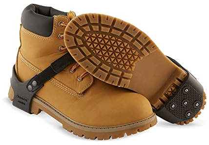 K1 Heel-Stop Ice Cleats - Traction Aids for Men & Women in Winter Snow - Steel Spikes