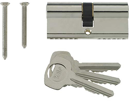 Yale PKM4045-NP - KM Superior 1 Star Euro Cylinder Lock - 40/45 (95mm) / 40:10:45 - Nickel Finish - High Security