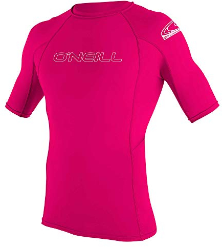 O'Neill Wetsuits Mädchen Uv Schutz Youth Basic Skins S/S Crew, Watermelon, 10, 3345-182