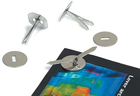 IXL Premier-Grip Flachkopfklammern mit Unterlegscheiben verzinntes Stahlblech 25 mm 200 Stück