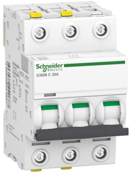 Schneider Electric Leitungsschutzschalter Acti9 iC60N, 3-polig, 25A, C-Charakteristik, Artikelnummer A9F04325