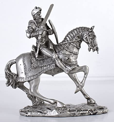 Ritter Mittelalter Reiterfigur Pferd Ritterrüstung Zinnfigur Sammelfigur rf003 Palazzo Exclusiv