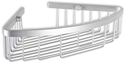 Tatay Estanteria Ducha Esquina Aluminio | Incluye Tornillos | Compatible Sistema Sin Taladro (Quick Fix) | Resiste Humedad y Corrosión | Moderno | Fácil Drenaje | 22,5 x 6,5 x 22,5cm - Modelo Ice