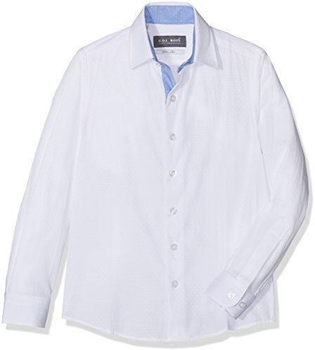 G.O.L. Hemd mit Kentkragen, Slimfit Camisa, Blanco (White 6), 140 para Niños