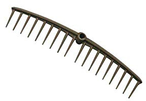 Stea 001 Râteau 18 dents sans manche Marron