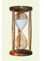 Lauschaer Glaskunst Sanduhr Buche Natur dunkel (Laufzeit 50 min)