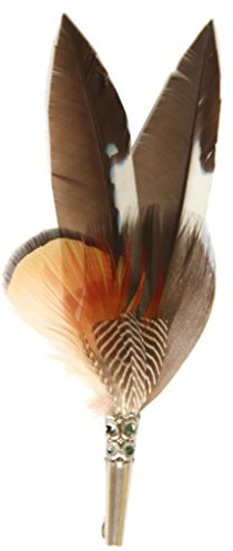 Breiter Véritable Plume de Chapeau Plume de Canard – Fait Main – Accessoire pour Chapeau Traditionnel Costume – avec Douille – 12 x 3 cm