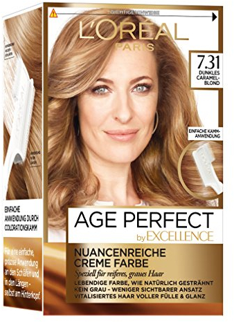 L'Oréal Paris excelencia Age Perfect coloración, 7,31 dunkles rubio caramelo, paquete 3er (3 x 1 Pieza)