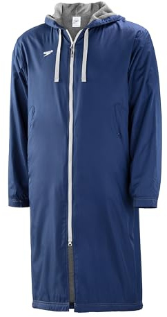Speedo womens Parka Jacket Fleece Lined Team Colors down outerwear coats, Navy, Small US