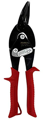 Midwest Blackout Series Aviation Snip - Left Cut Regular Tin Cutting Shears with Forged Blade & KUSH'N-Power Comfort Grips - MWT-6716LO