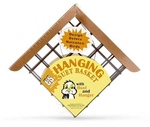 C&S Hanging Suet Basket w/Roof 14.4 Ounces