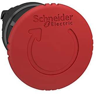 Schneider Electric, Harmony, ZB4BS8447, Red Ø40 Emergency stop,switching off head Ø22 trigger and latching turn release