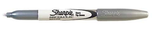 Sharpie metallic silver colour ink permanent marker pen - fine point