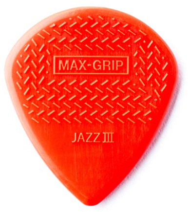 Dunlop 471P3N Médiators Max Grip Jazz III nylon sachet de 6