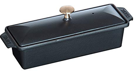 Staub Terrine aus Gusseisen, rechteckig, 1,5 l, Mattschwarz, hergestellt in Frankreich