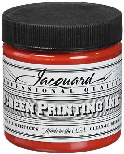 Jacquard screentryck bläck, ljusröd, 4 oz