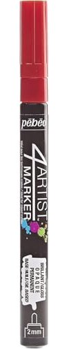 Pebeo 4Artist Marker, Oil Paint Marker, 2 mm - Red