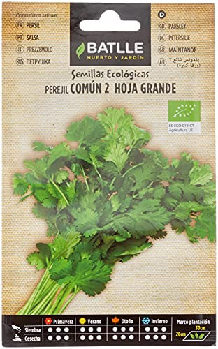Graines Bio de Batlle - Persil commun à 2 grandes feuilles (5g), Vert