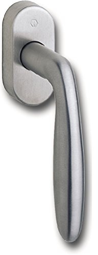 HOPPE 1660393 Verona - Manilla para ventana (cuadrada, 7 x 35 mm), color plateado