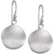 Vinani Damen Ohrringe 925 Silber - Ohrhänger Kreis gewellt mattiert aus 925 Sterling Silber Ohrring Set für Frauen OKM