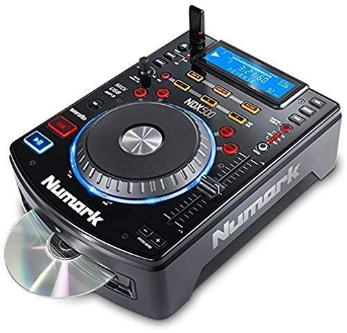 Numark NDX500 - Reproductor de CD/USB y Controlador de Software Independiente con Jog Wheel Sensible al Tacto, Interfaz de Audio, Premapeado para una Profunda Integración con Serato DJ, Color negro