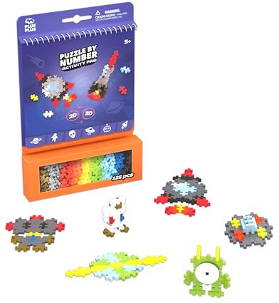 Plus-Plus - Bloc d'activité pour Enfant - 125 Pièces - Thème Espace, Fusée, Astronaute - Jeu de Construction Enfant Dès 5 Ans - Jouet Éducatif et Ludique pour Fille et Garçon