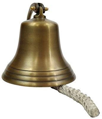 Campana de Aluminio Latón Antiguo - Decoración náutica