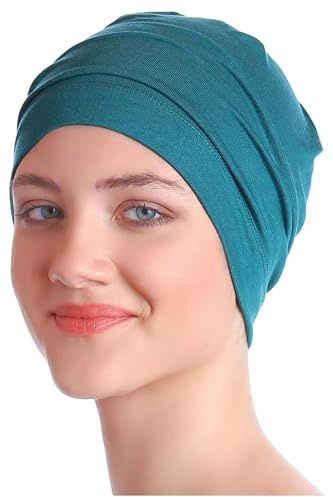 Deresina Copricapo Chemioterapico in Bambu per Donne e Uomini – Berretto per Dormire Ultra Morbido e Traspirante per Alopecia e Perdita di Capelli, Giorno e Notte (Verde Acqua - Taglia Unica)