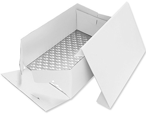 PME BCO894 Oblong Cake Card & Cake Box 14 x 10-Inch / 35 x 25 cm, White