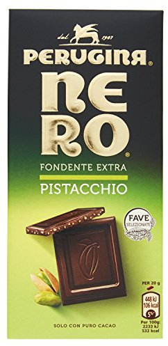 NERO PERUGINA Fondente Extra Pistacchio tavoletta di cioccolato fondente con granella di pistacchio 100g