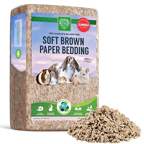 Small Pet Select Premium Small Animal Bedding, Natural Soft Paper Bedding for Small Indoor and Outdoor Pets, Made in USA, Jumbo Size 178 L Pack