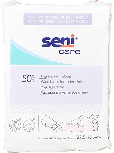 SENI care Waschhandschuhe unfoliert,50St
