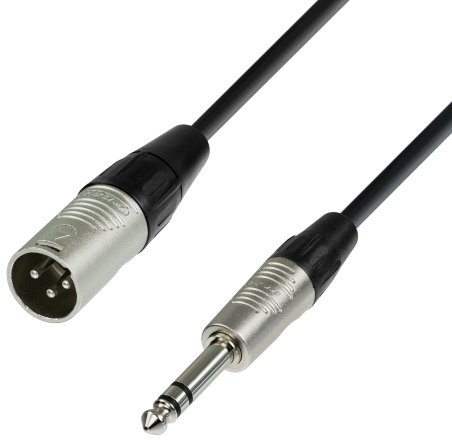 Adam Hall 4 Star Series 0,3 m Rean XLR hane till 6,3 mm uttag stereo mikrofonkabel