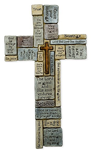 Roman Giftware Inc., Inspirational Crosswords Collection, 16 H Crossword Wall Cross,Religious, Inspirational, Durable (9x1x15)