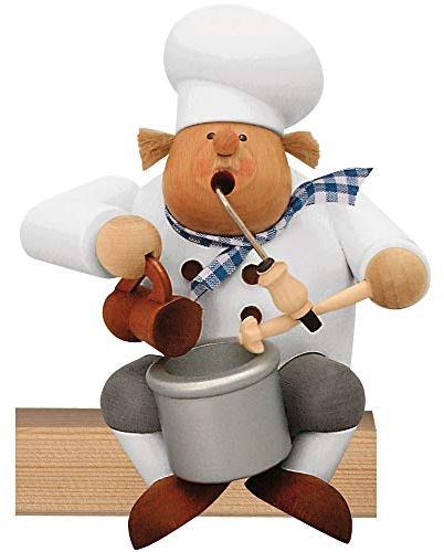 KWO Cook Smoking Man Figurine, Multi-Colour, 17 cm